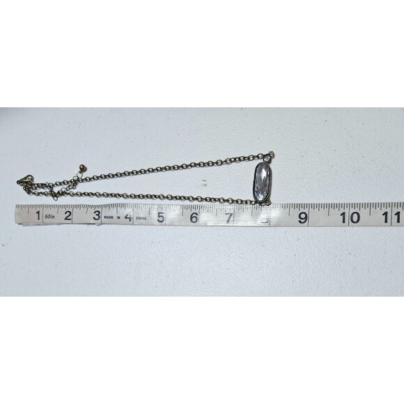 Vintage Elegant Oval Crystal Pendant Necklace Classic Fashion Jewelry Women - Picture 6 of 8